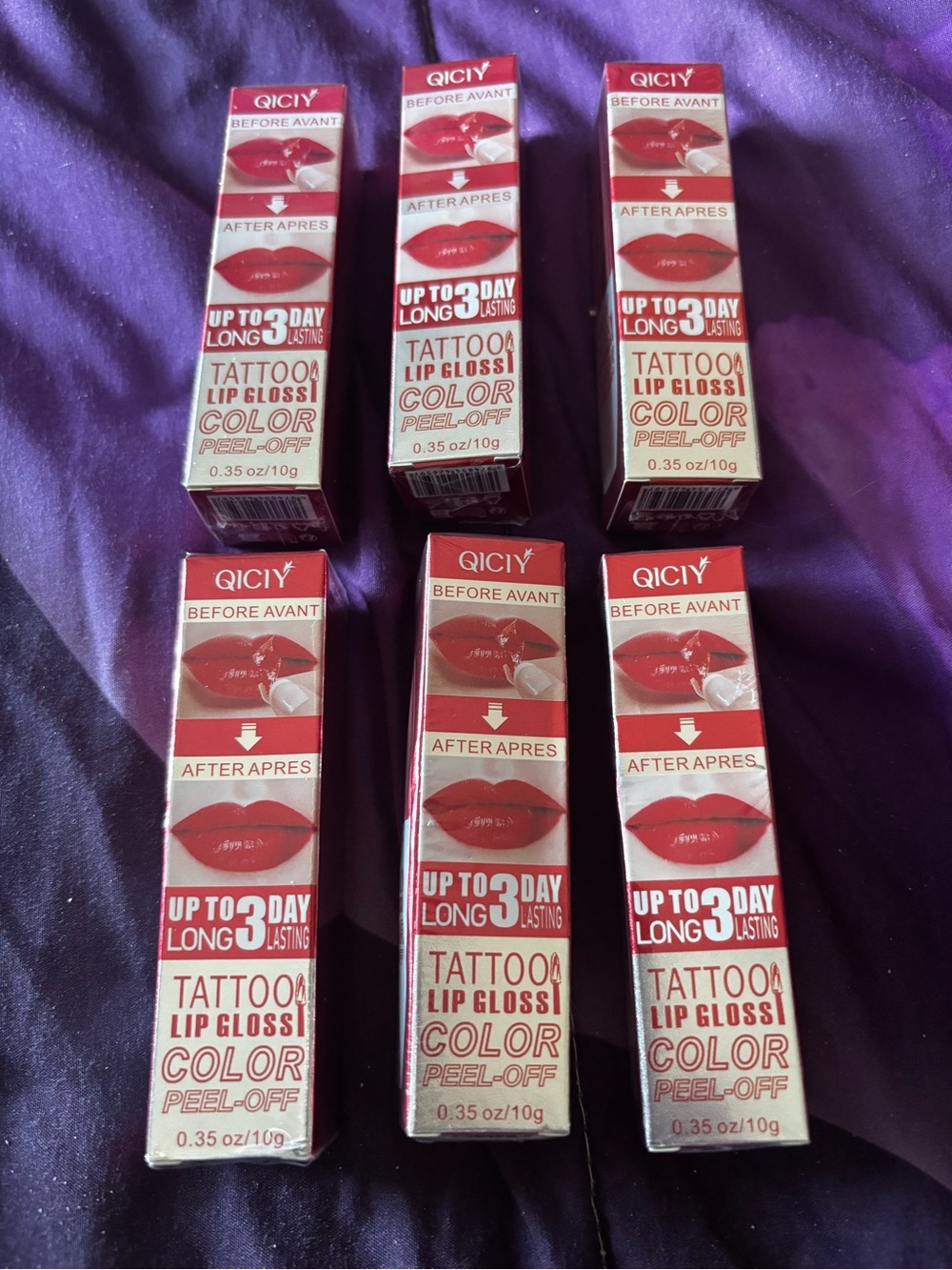 Red Tattoo Peel-Off Lip Gloss - Long-Lasting Red Tint
